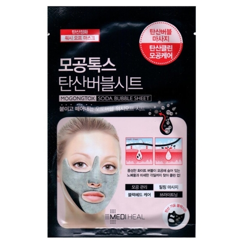 MEDIHEAL Mogongtox Soda Bubble Sheet Маска с пузырьками, очищающая